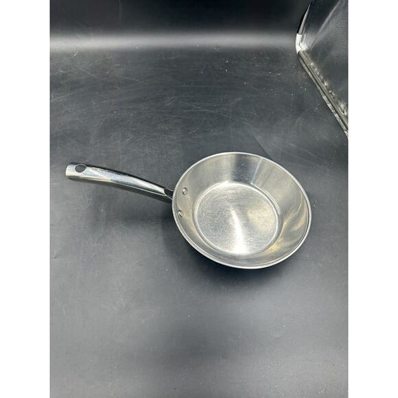 8.5 in TFAL Stainless Steel Induction Frying Sauteeing Pan Steel Handle T-Fal - Picture 1 of 4